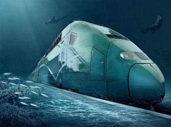 Obra incrível Trem Subaquático de Dubai
