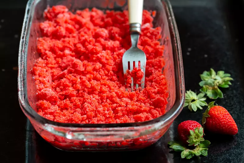 Como Fazer Granita de Morango