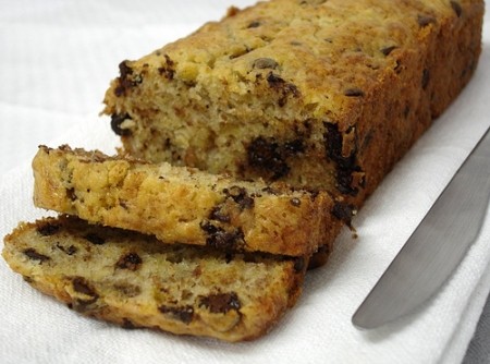 Pão de Banana com Chocolate