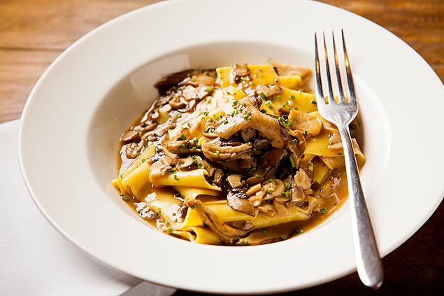 Paccheri com Ragu de Cogumelos