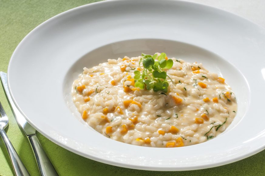 Risoto de Abóbora com Queijo de Cabra