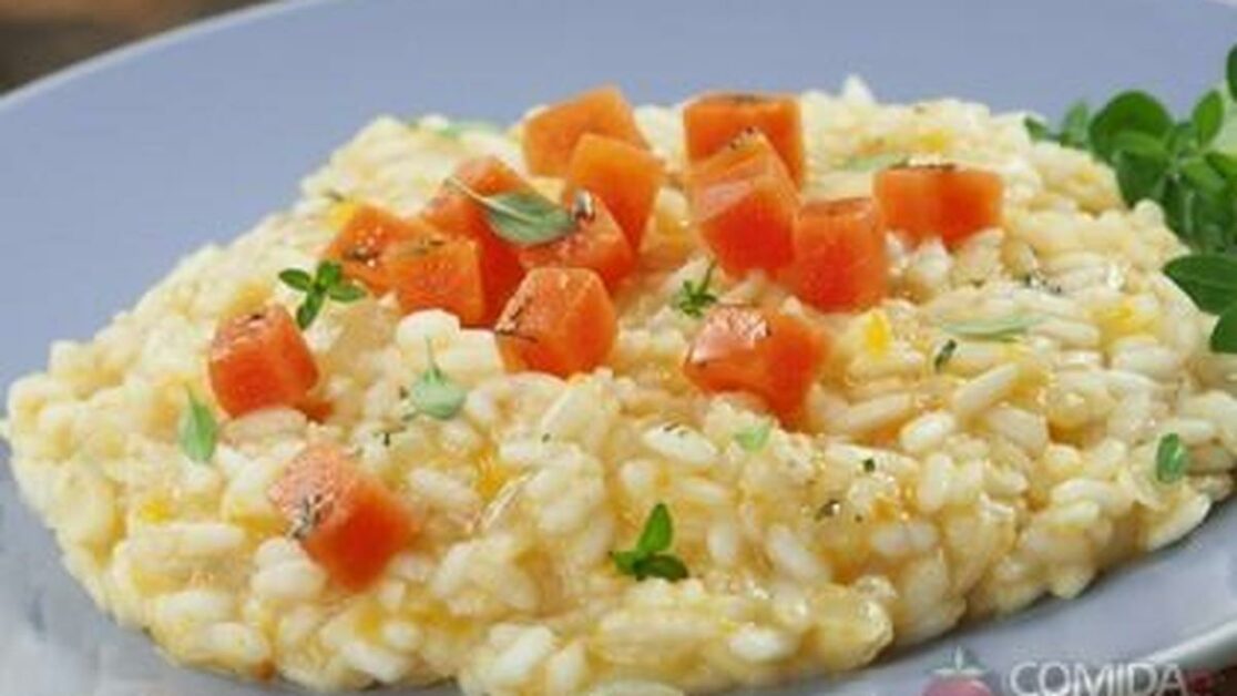 Risoto de Abóbora com Queijo de Cabra