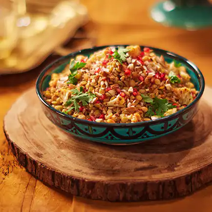 Salada de lentilha com couve-flor Para um Feliz Ano Novo