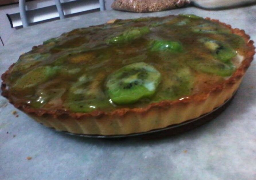 Torta de Kiwi com Cobertura de Chocolate Branco