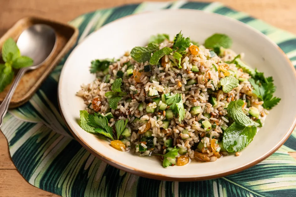 Salada de arroz sete cereaise