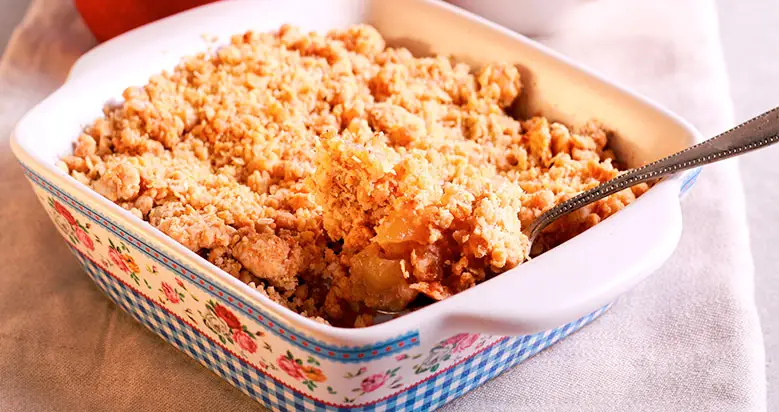 Crumble de Maçã e Canela