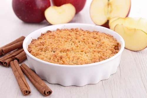 Crumble de Maçã e Canela