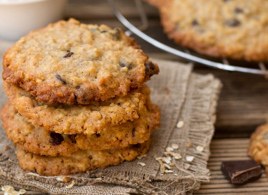 Bolachas de Aveia Integral: Lanche Crocante