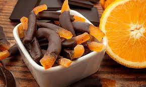 Laranja Cristalizada Banhada em Chocolate