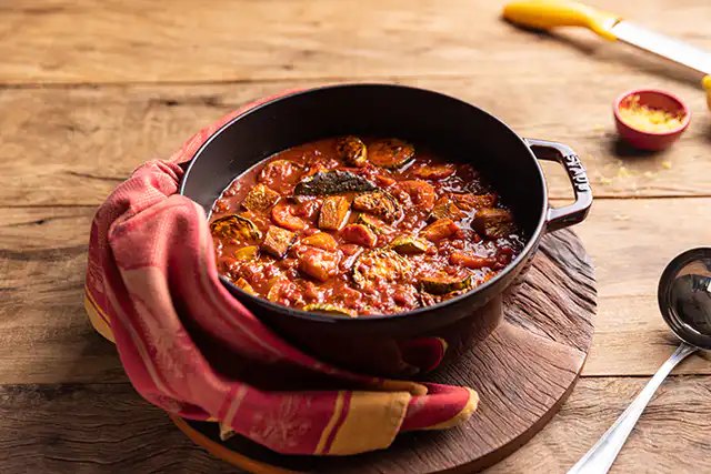 Como fazer Ragu Mediterrâneo de Legumes com Batata-doce e Alecrim