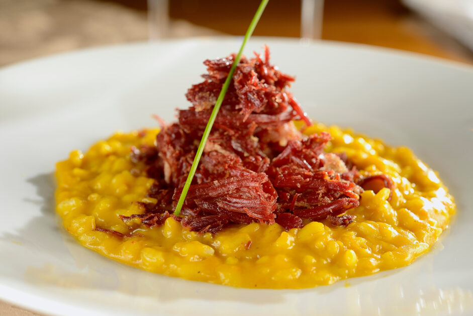 Risoto de Abóbora com Carne Seca